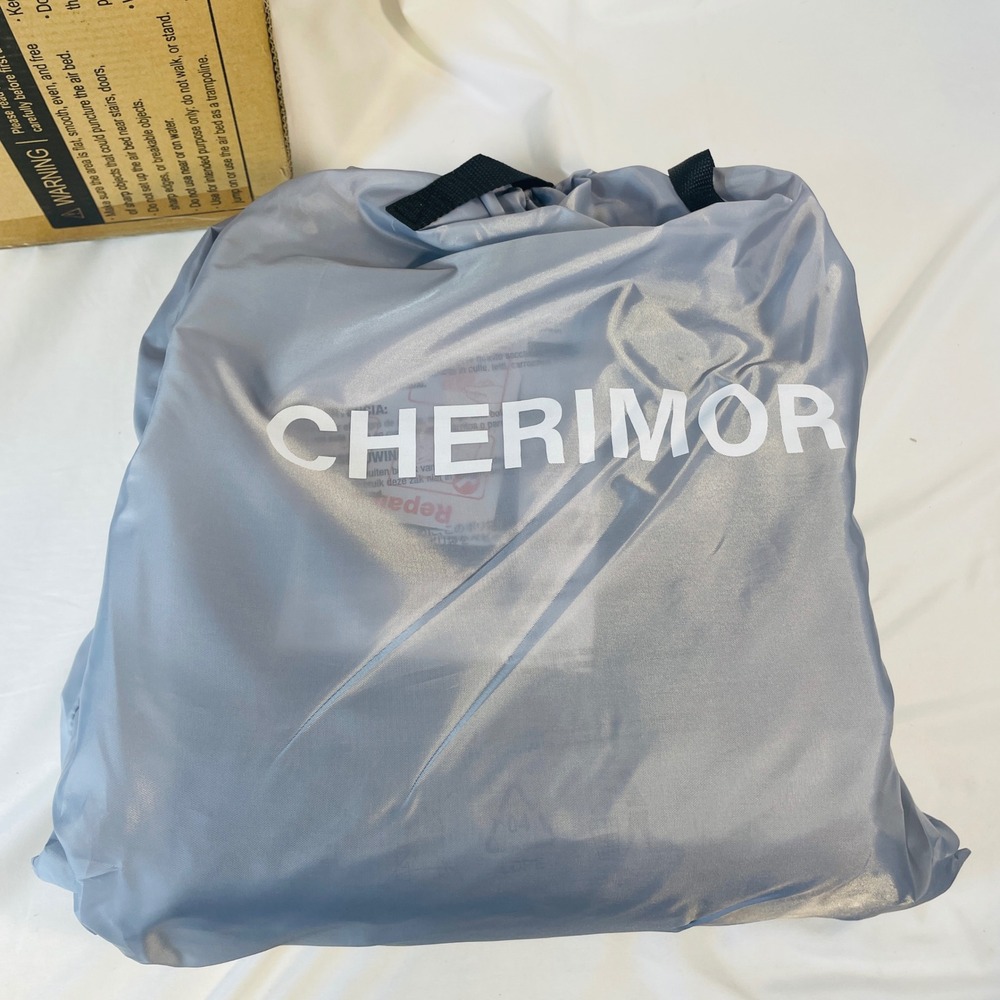 New Cherimor Air Mattress Built in Pump Self Inflatable Bed Queen Gray New